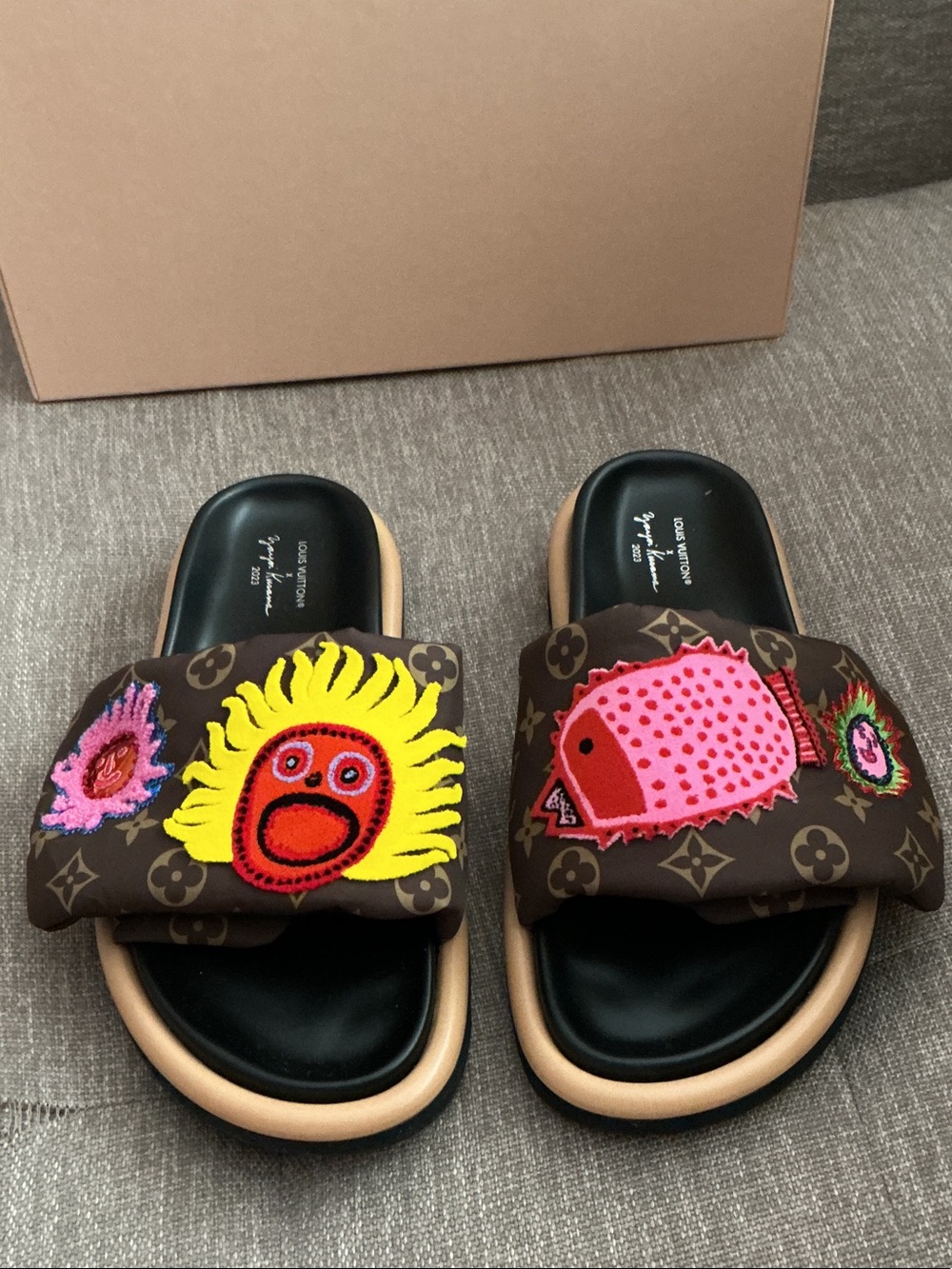 LV x YK Pool Pillow Flat Comfort Mule